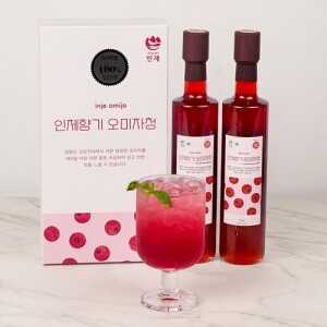 [고향사랑기부제] 물 한방울 넣지 않은 인제향기 365일숙성 오미자청 선물세트 500g x 2병