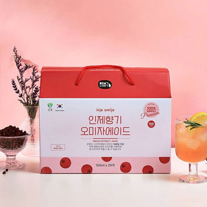 인제몰,[고향사랑기부제] 합성첨가물 무첨가 인제향기 프리미엄 오미자에이드 선물세트 100ml 20개