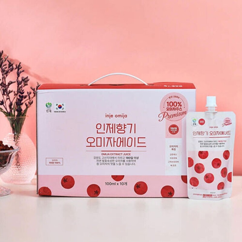 인제몰,[고향사랑기부제] 합성첨가물 무첨가 인제향기 프리미엄 오미자에이드 선물세트 100ml 10개
